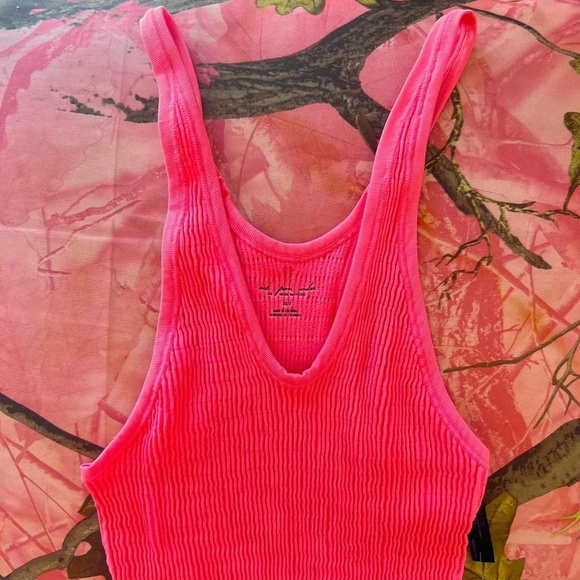 urban outfitters out from under hot pink coral tank bodysuit - Picture 2 of 8
